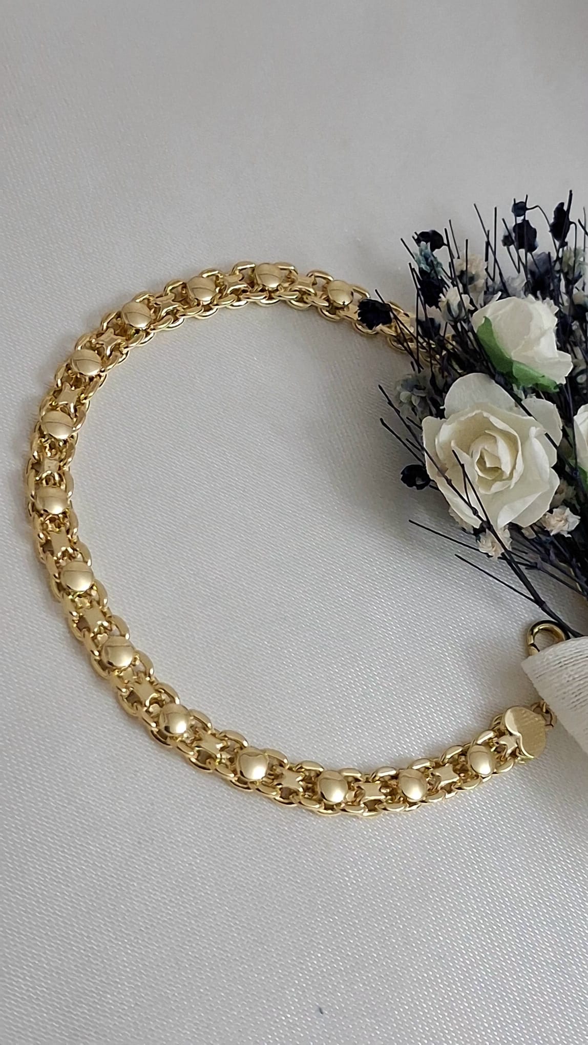 XUPING Bileklik - Kalın Kutu Zincir ve Kalp Detaylı